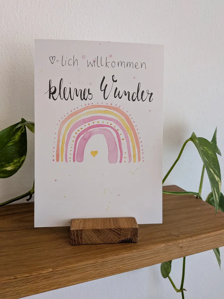 Herzlich willkommen kleines Wunder – rosa