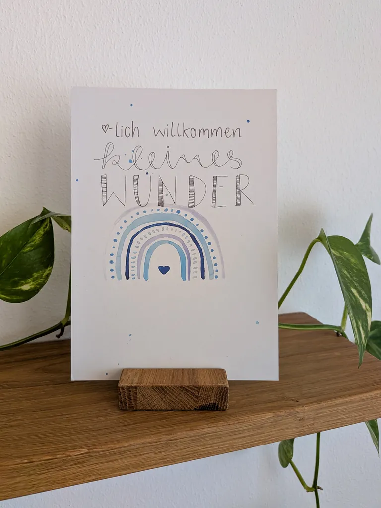 Herzlich willkommen kleines Wunder – blau